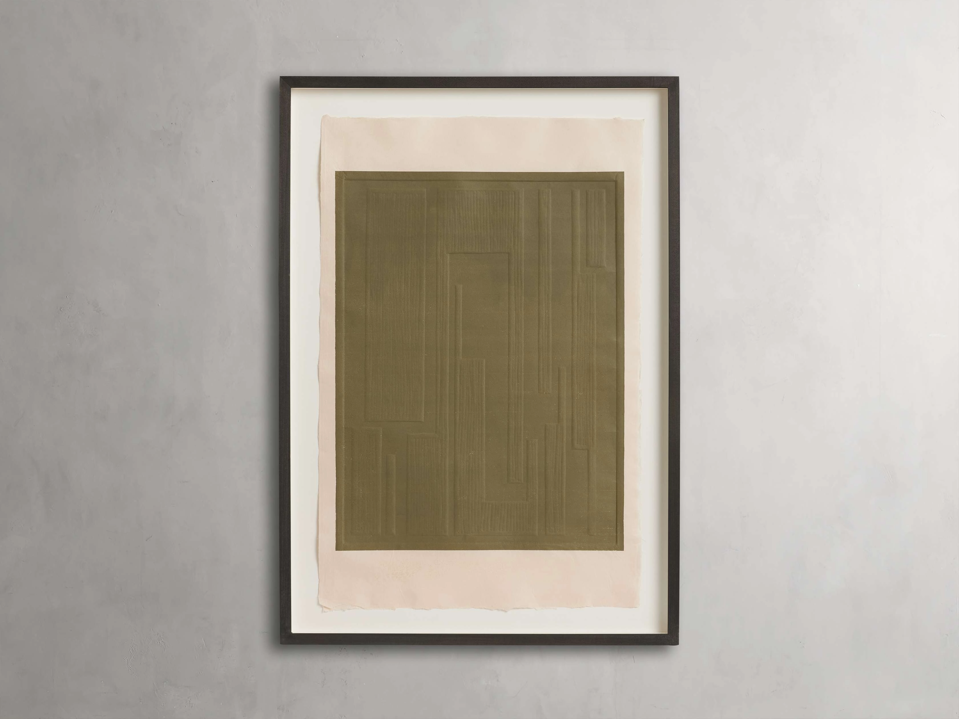 Embossed Abstract Framed Silkscreen in Green Wall Art,canvas wall art set