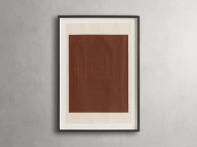 Embossed Abstract Framed Silkscreen in Rust Wall Art,canvas wall art set
