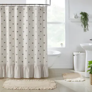 Embroidered Bee Shower Curtain Lighting,Lamps Fixtures