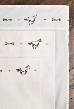 Embroidered Horses Sheets shower bench, bathroom seat