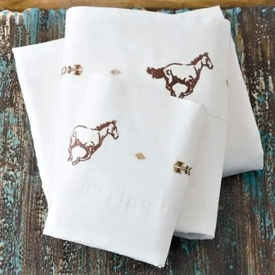 Embroidered Horses Sheets