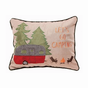 Embroidered Camping Accent Pillow storage cart, utility cart
