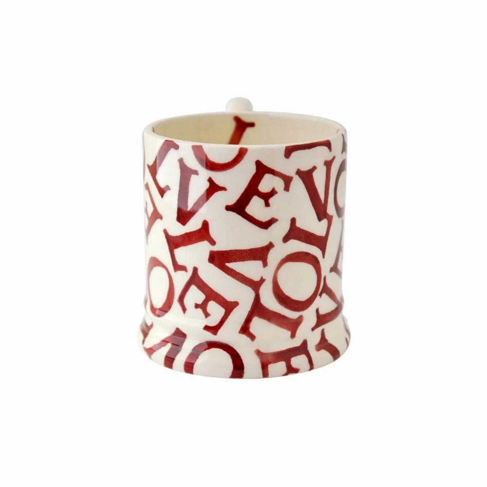Emma Bridgewater L.O.V.E Polka Red 1/2 Pint Mug