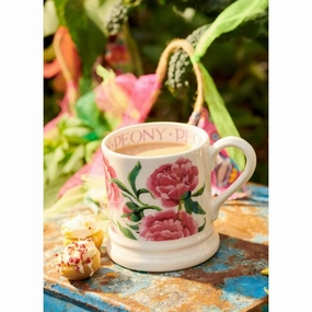 Emma Bridgewater Pink Peony 1/2 Pint Mug Kitchen,modern kitchen essentials