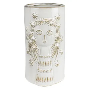Emme Vase with Face, Ceramic Vase,Ceramic Vase