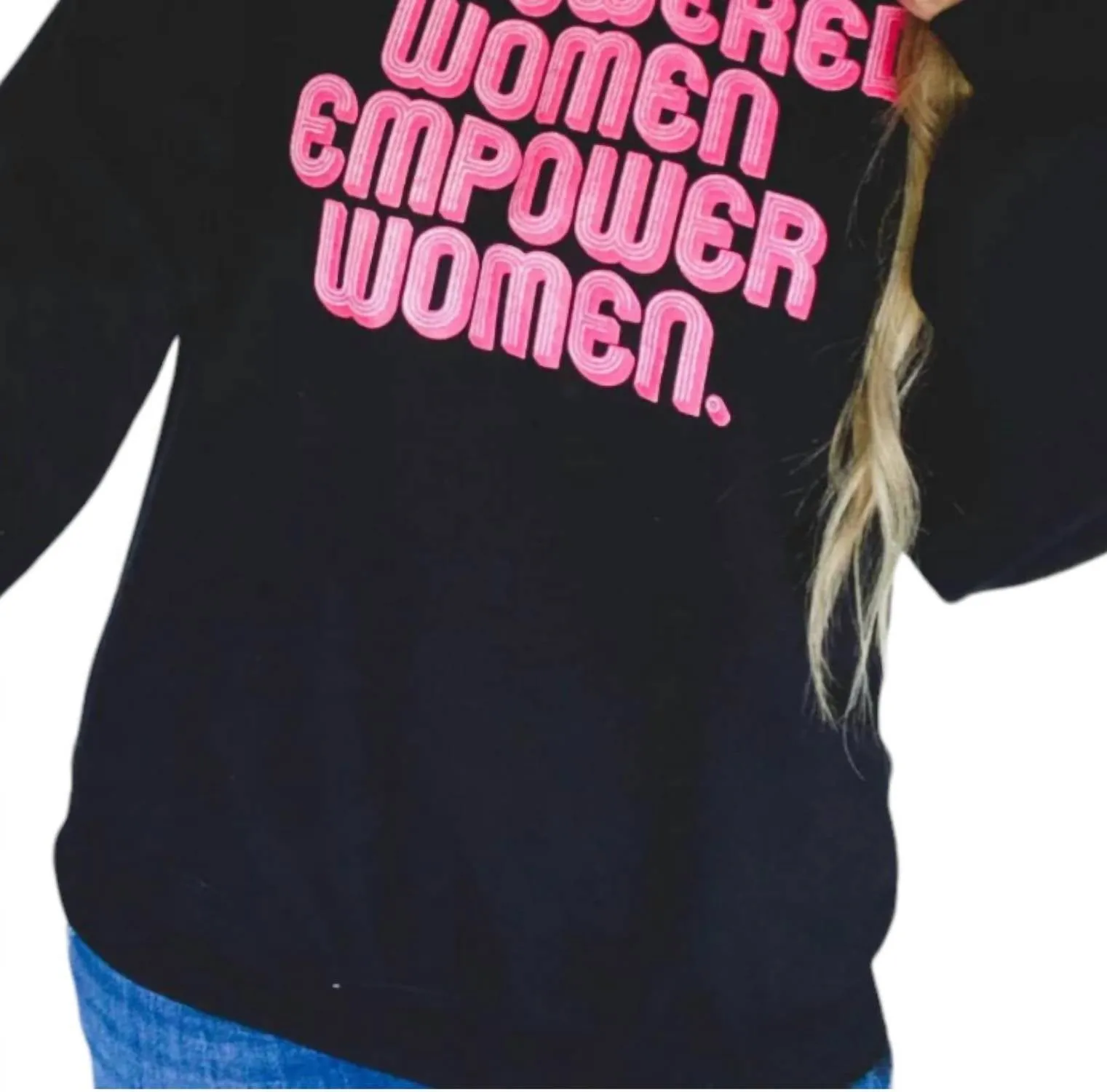 Empowered Women Empower Women Sweater In Black