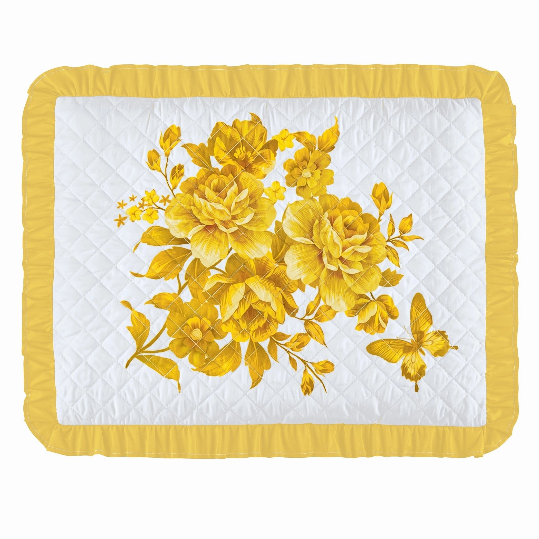 Enchanting Butterfly Ruffled Edge Pillow Shams - Set of 2