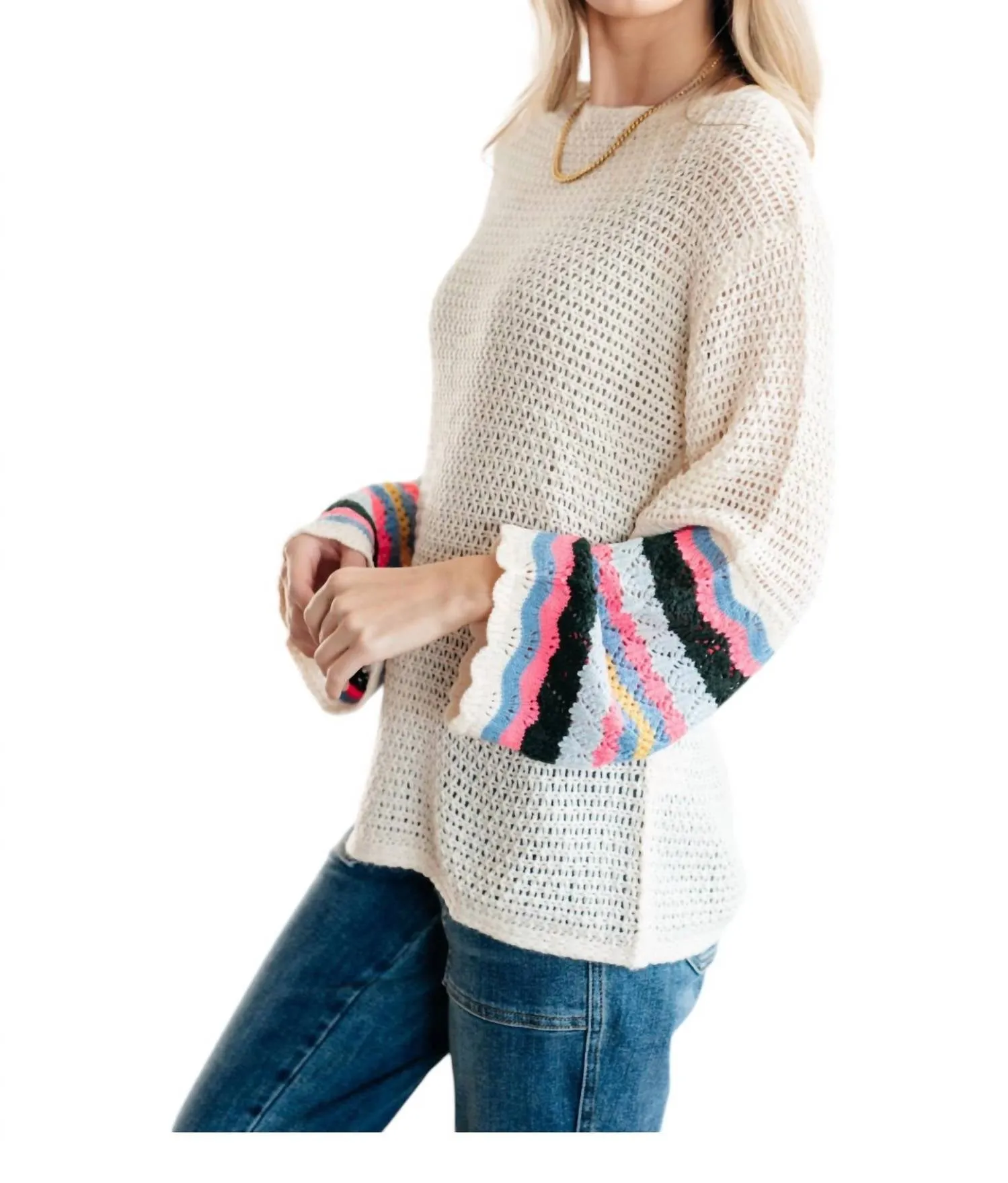 End Of The Story Sweater In Beige