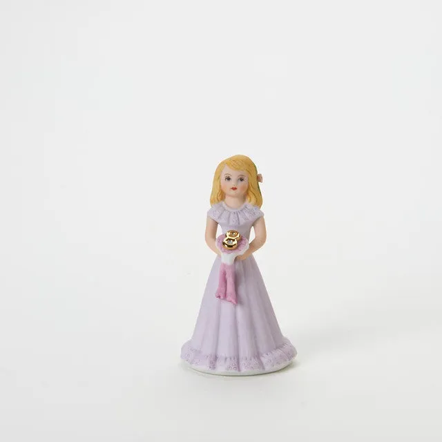 Enesco Growing Up Girls Collection Blonde Age Eight 8 Figurine Decorative Mirror,Home Decor Mirror