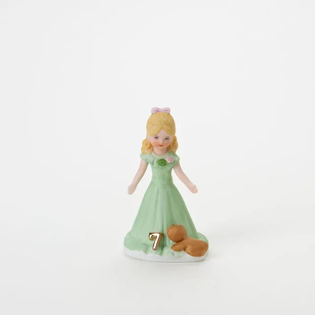 Enesco Growing Up Girls Collection Blonde Age Seven 7 Figurine Decorative Mirror,Home Decor Mirror