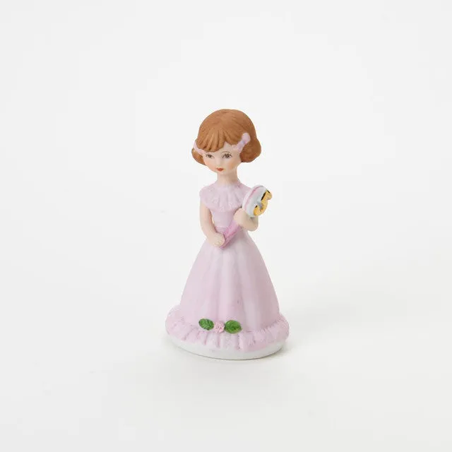 Enesco Growing Up Girls Collection Brunette Age Five 5 Figurine Decorative Mirror,Home Decor Mirror