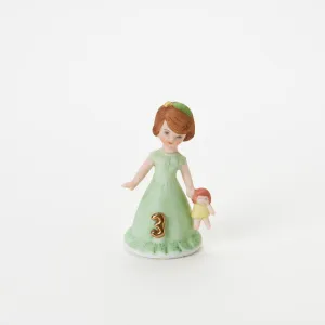 Enesco Growing Up Girls Collection Brunette Age Three 3 Figurine Decorative Mirror,Home Decor Mirror