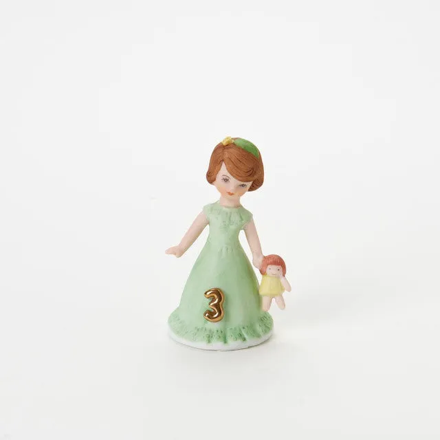 Enesco Growing Up Girls Collection Brunette Age Three 3 Figurine Decorative Mirror,Home Decor Mirror