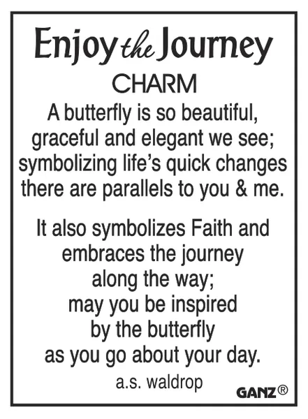 Enjoy the Journey Butterfly Pocket Token Charm