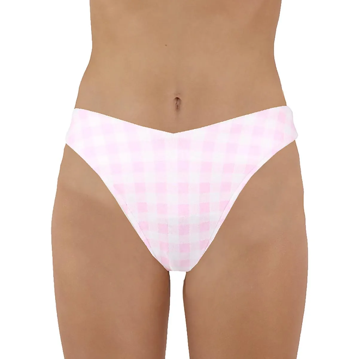 Enzo Womens Check Print Bikini Swim Bottom Separates