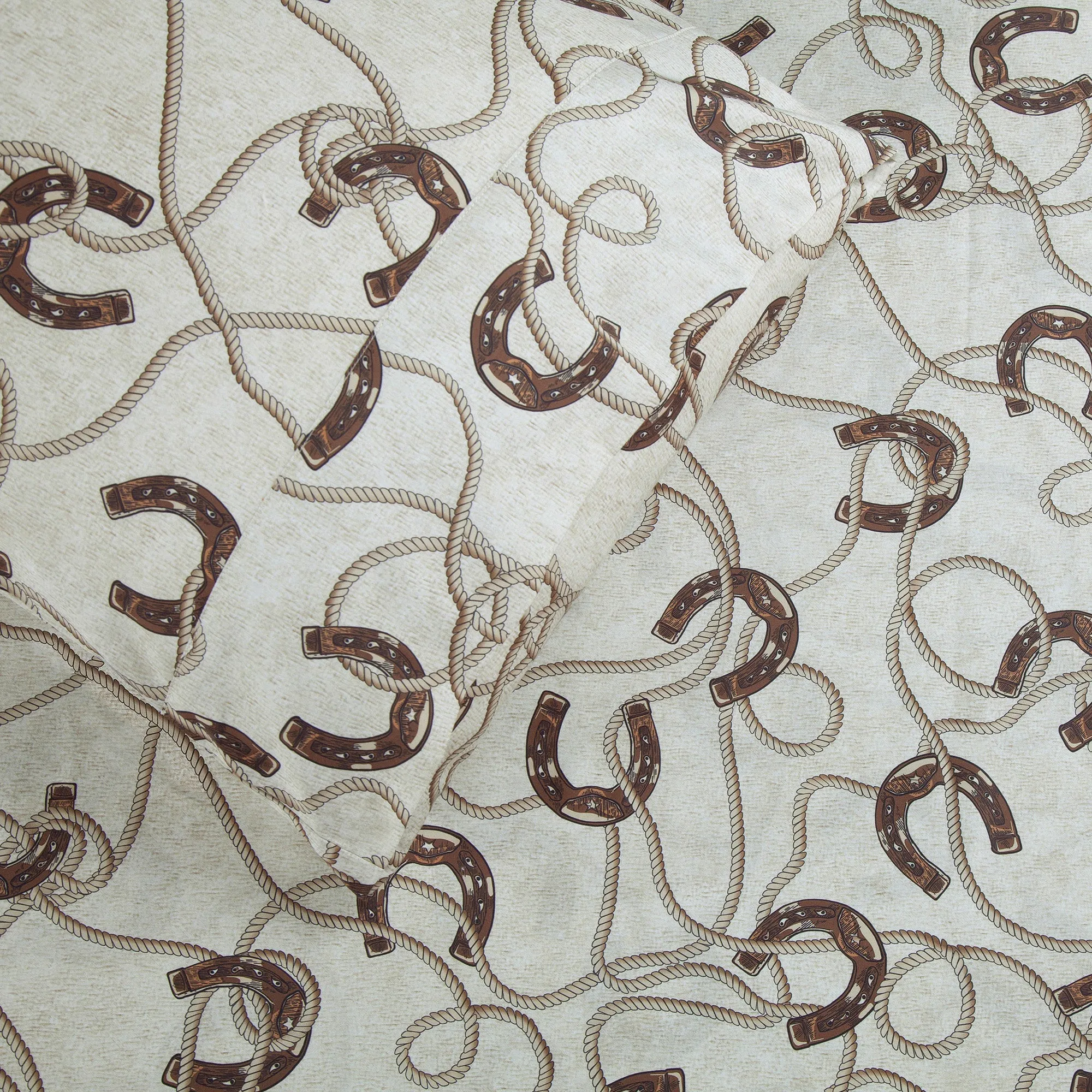 Equestrian Sheets with Rope and Horseshoes