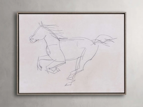Equine Study Framed Print Wall Art,canvas wall art set