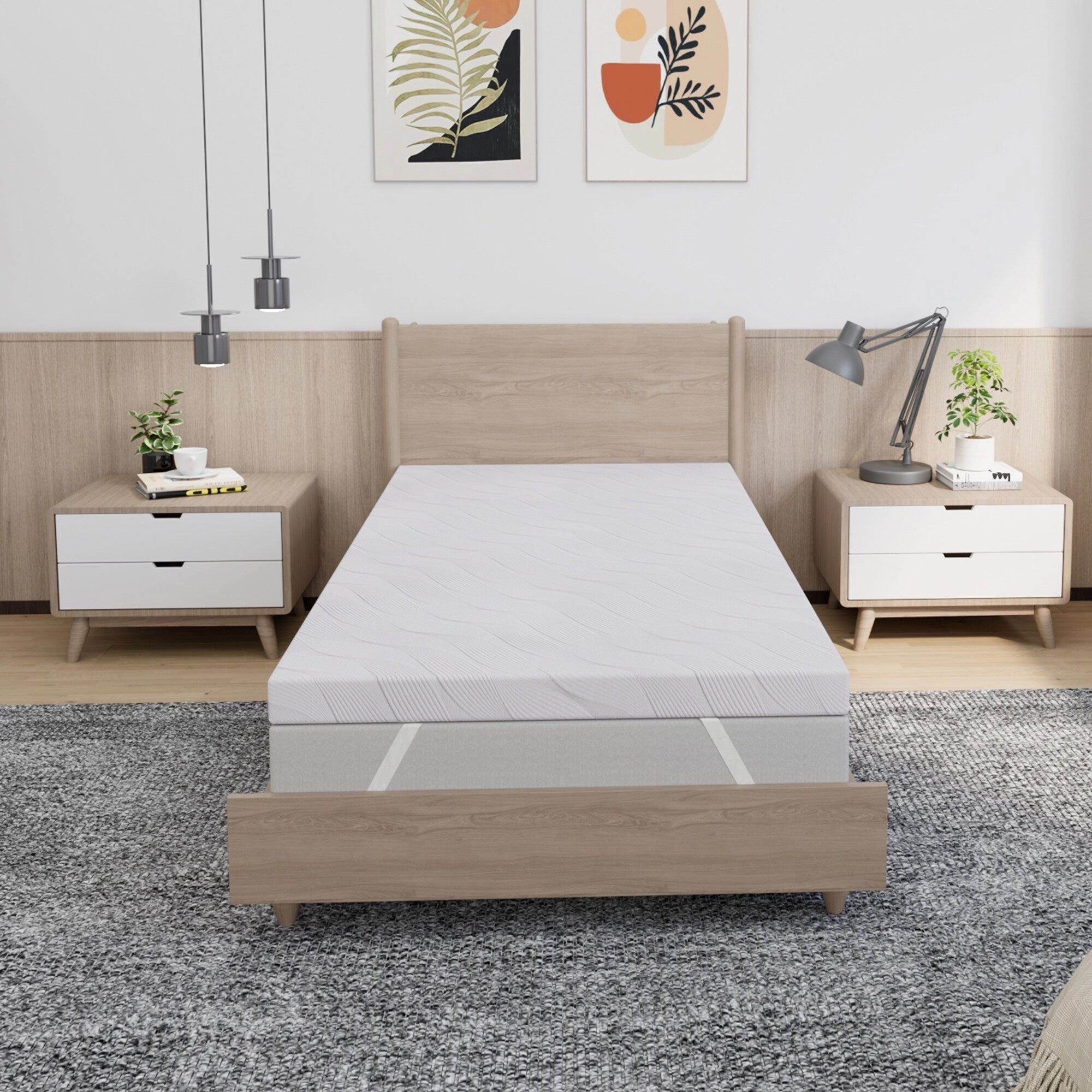 ESHINE 3 inch Memory Foam Mattress Topper Twin Size with Soothing Lavender Ingredient