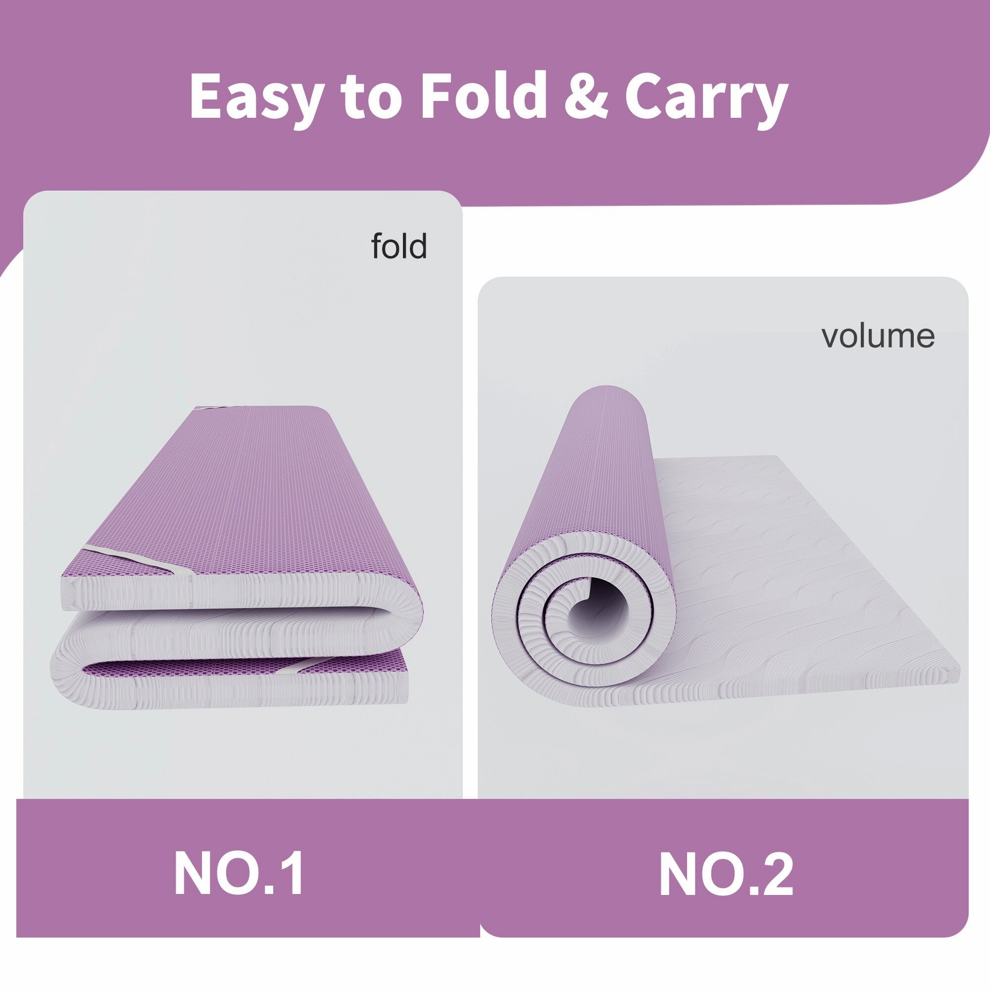 ESHINE 3 inch Memory Foam Mattress Topper Twin Size with Soothing Lavender Ingredient