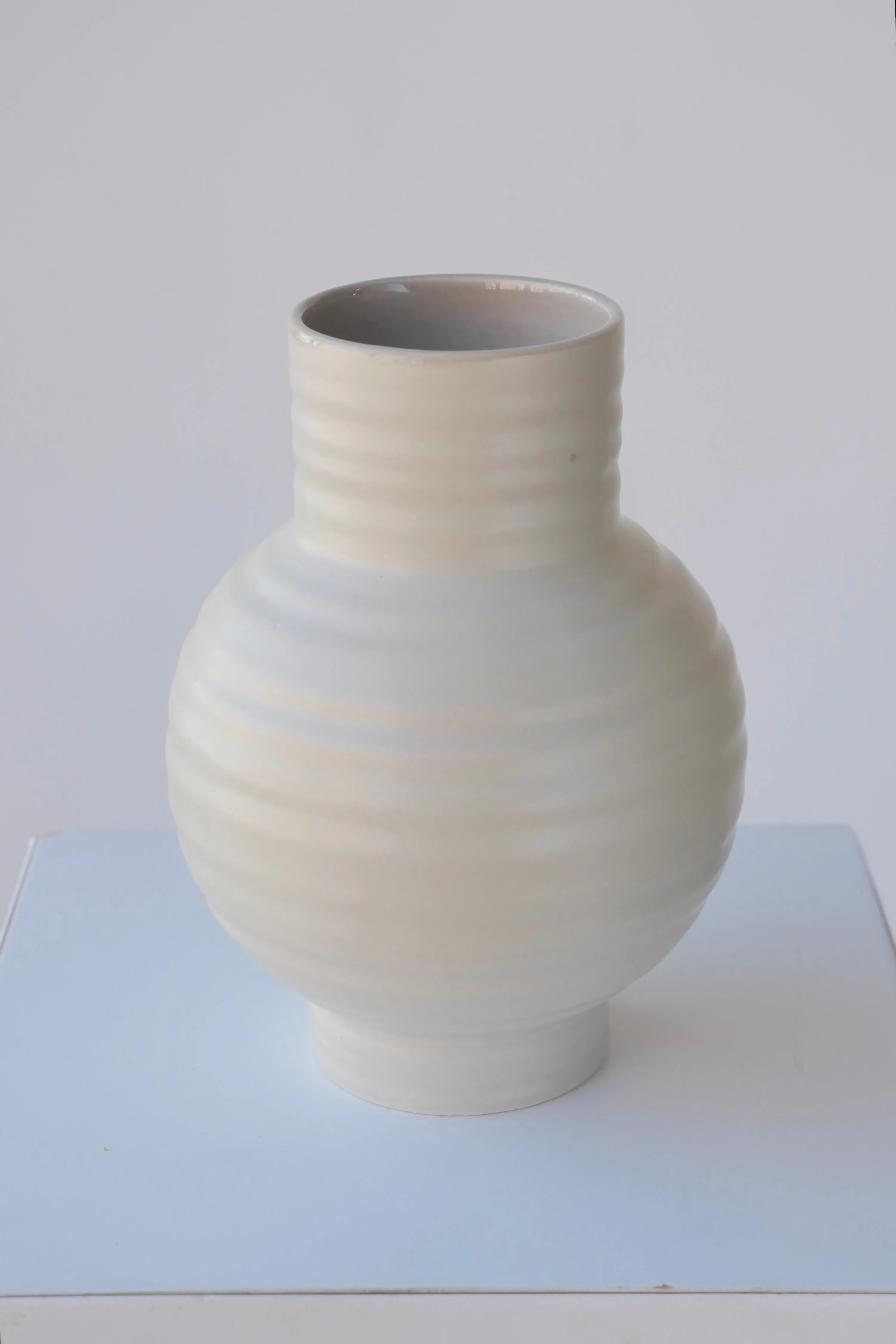 Essential Light Grey Ceramic Vase Large