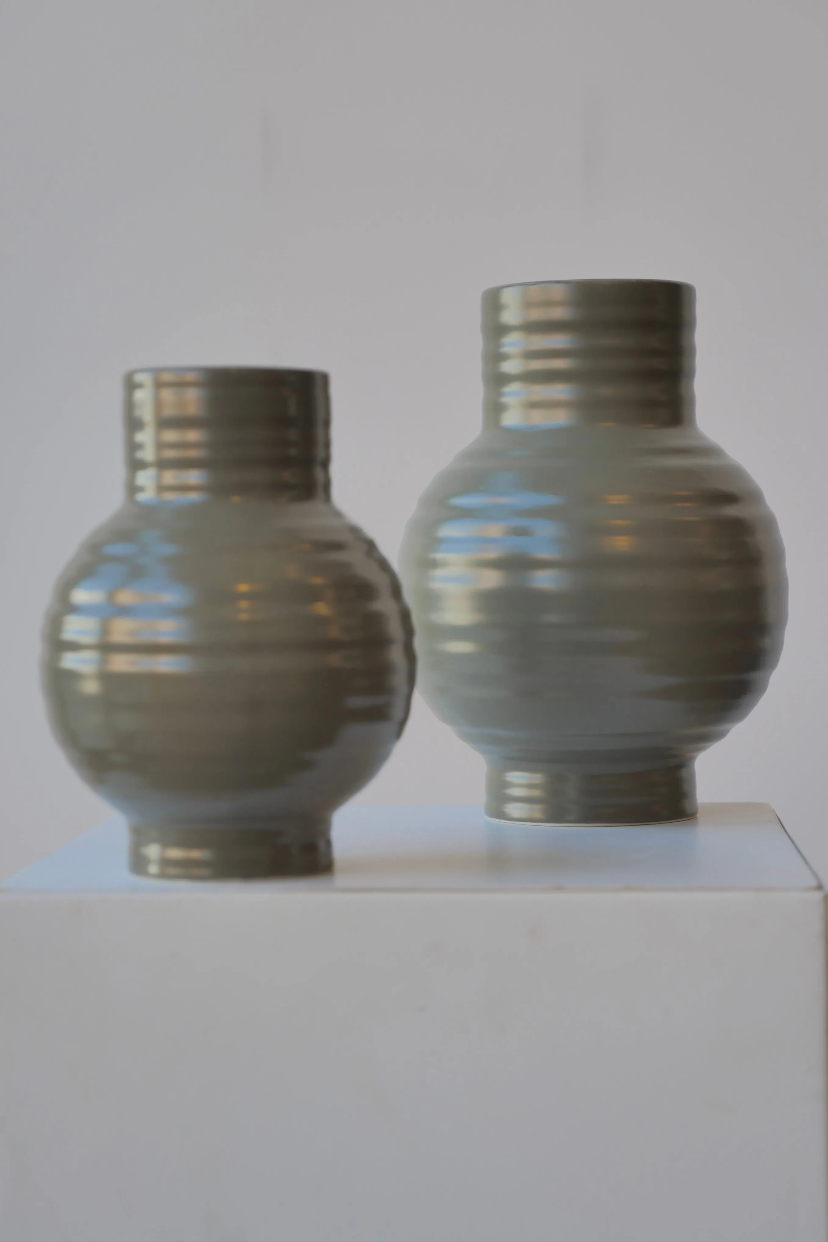Essential Olive Ceramic Vase Small