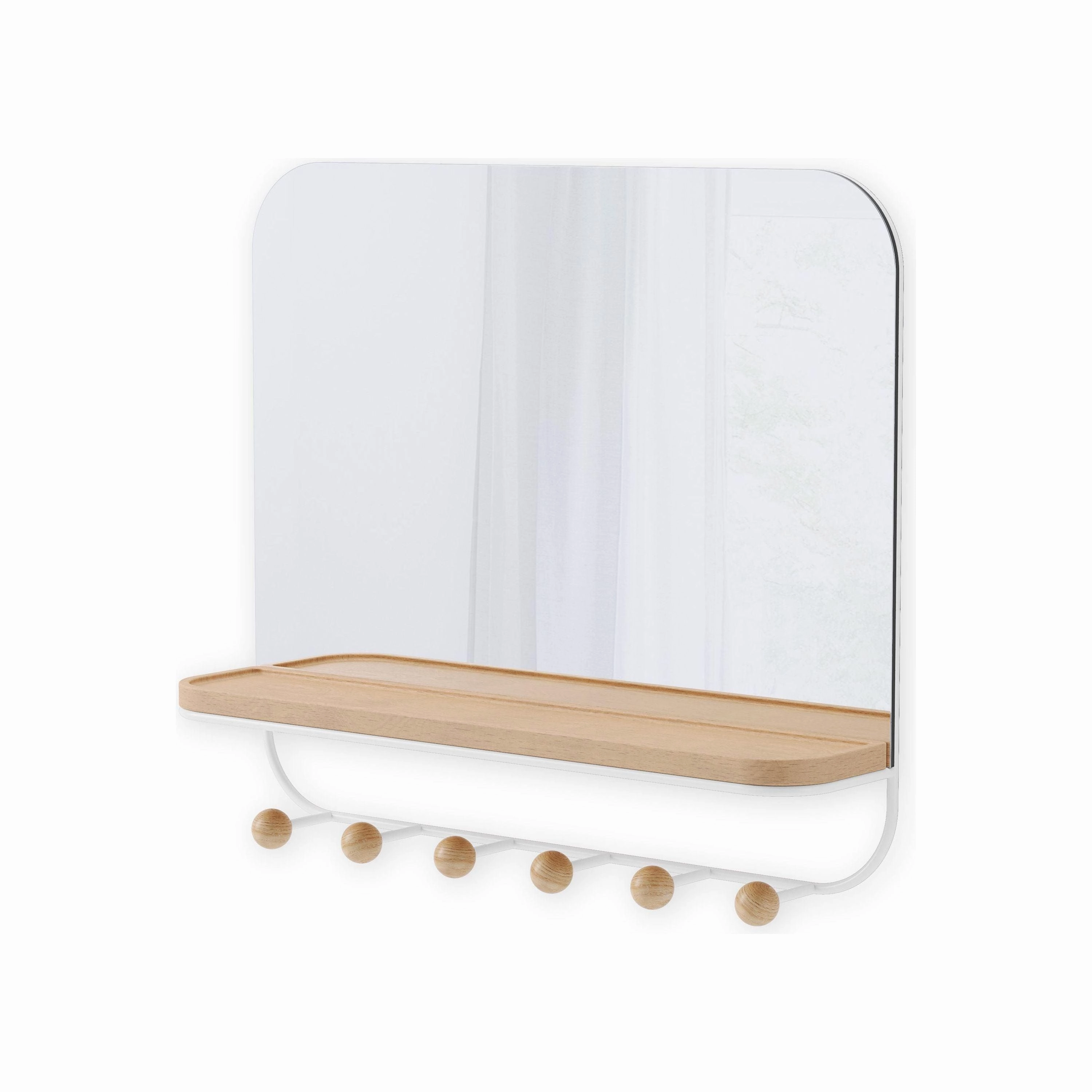 Estique Mirror with Hooks