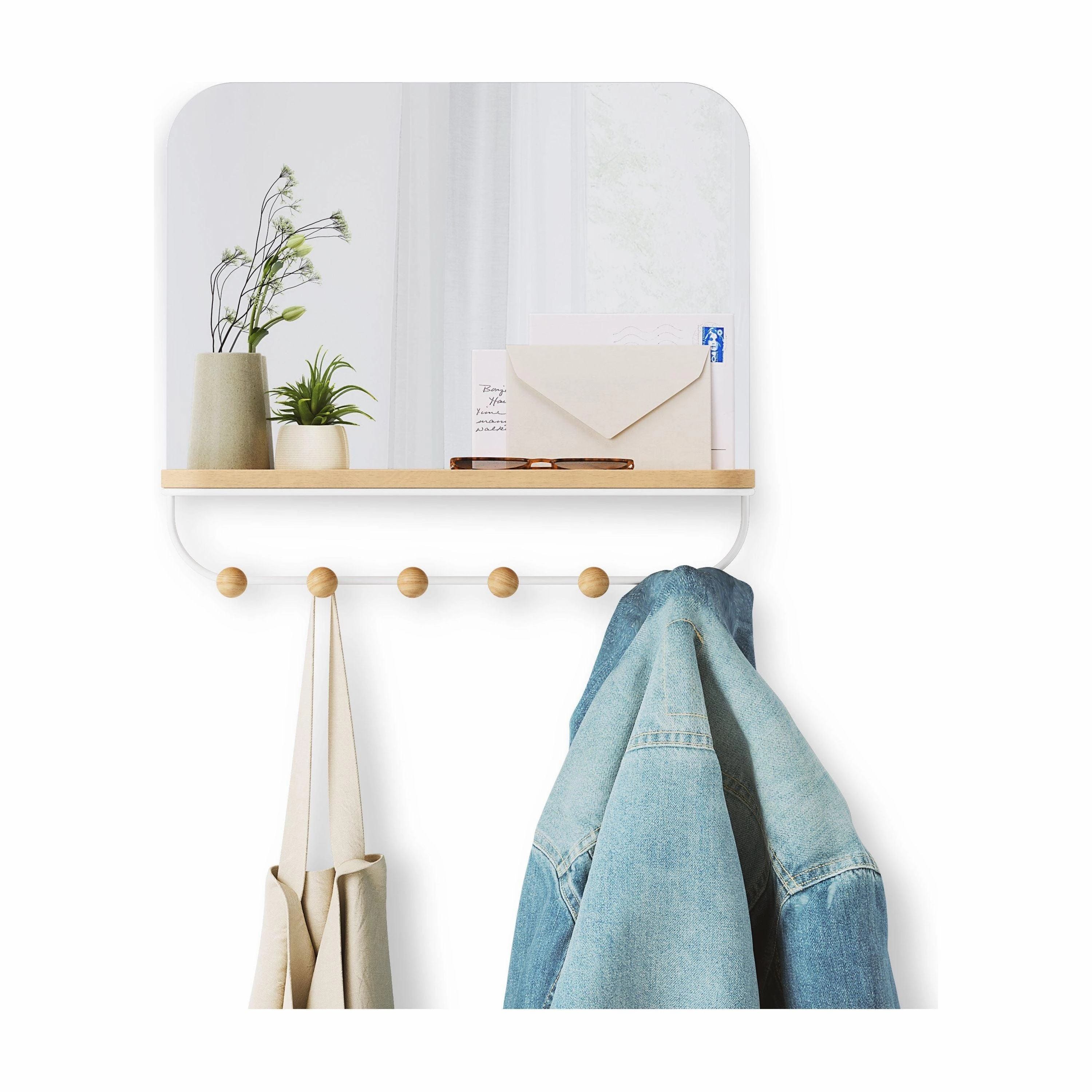 Estique Mirror with Hooks