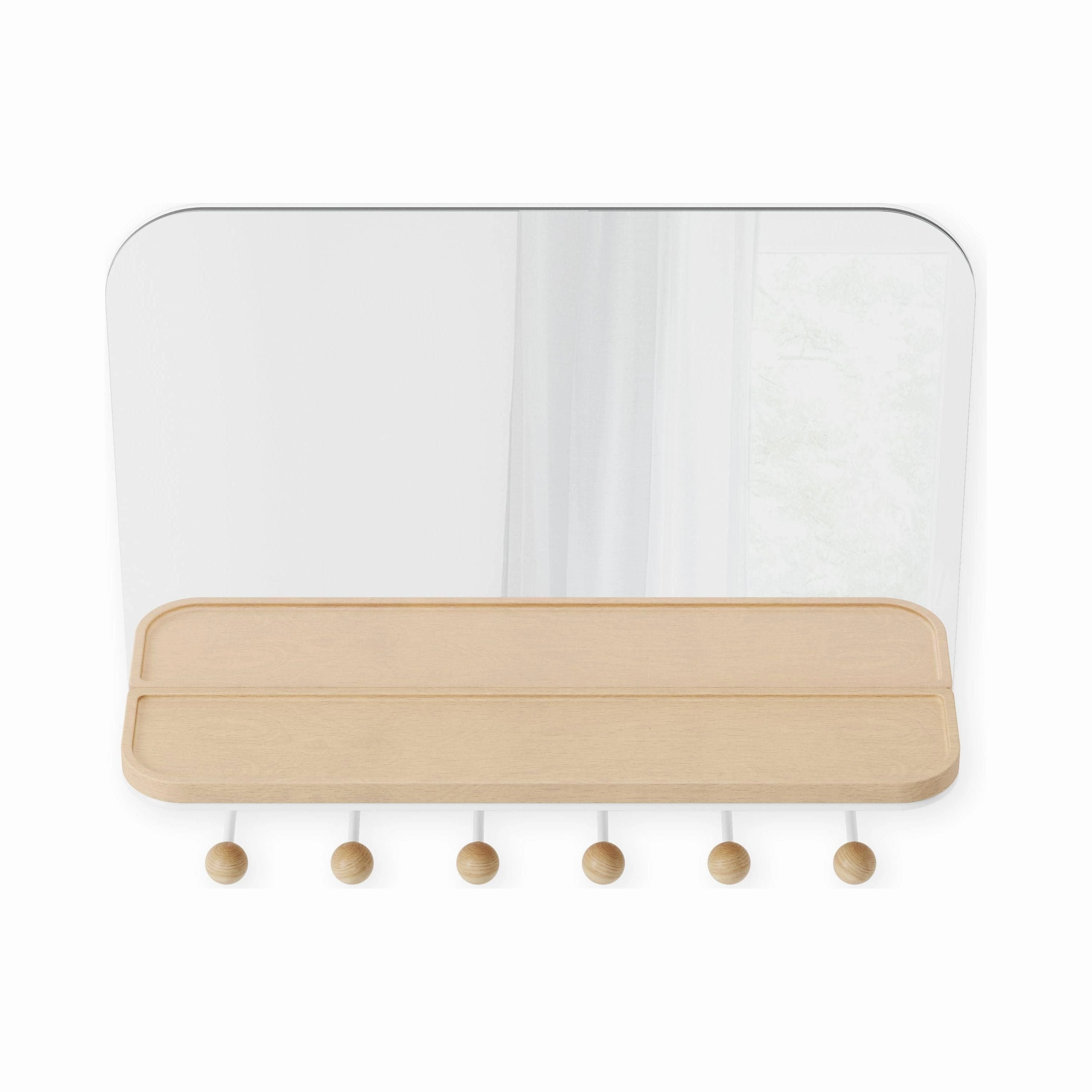 Estique Mirror with Hooks