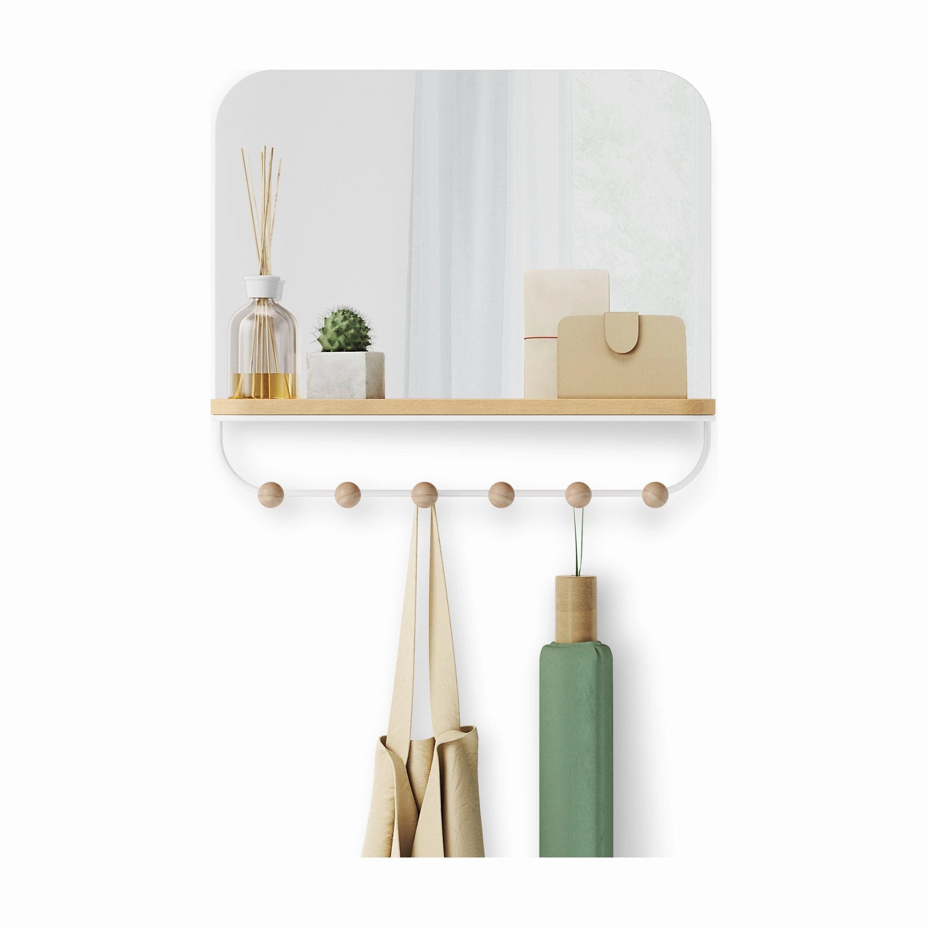 Estique Mirror with Hooks