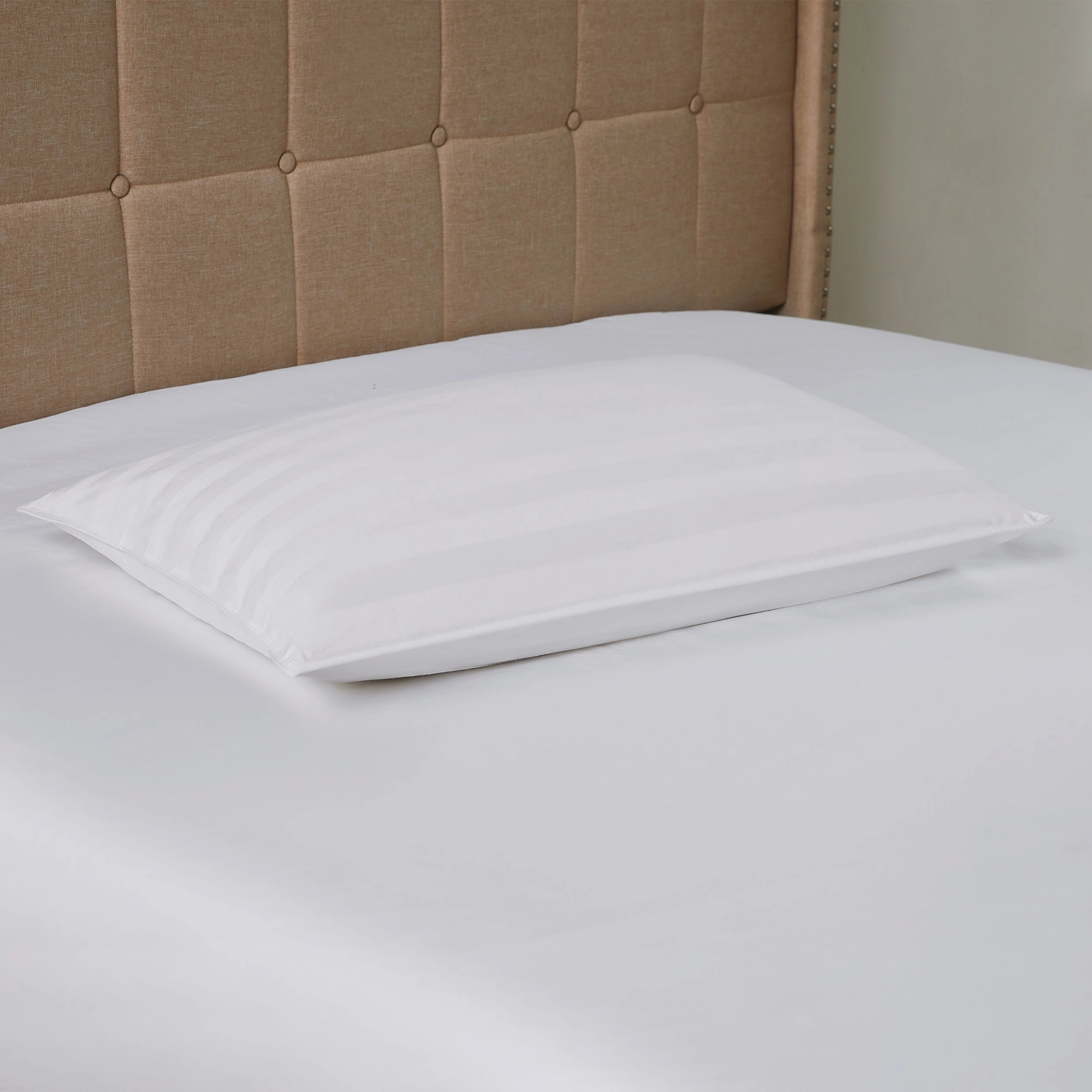 Extra-soft Damask Cotton/White Down Stomach Sleepers Only Pillow -Ultra Thin
