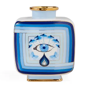 Eye Motif Porcelain Square Vase | Jonathan Adler Druggist Vase,Glass Vase