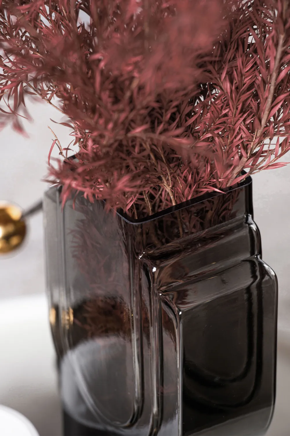Faceted Gray Glass Vase | Liang & Eimil Deco I
