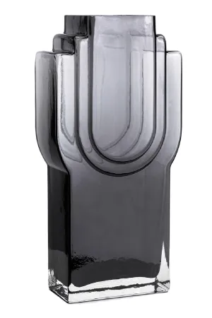 Faceted Gray Glass Vase | Liang & Eimil Deco I Vase,Glass Vase