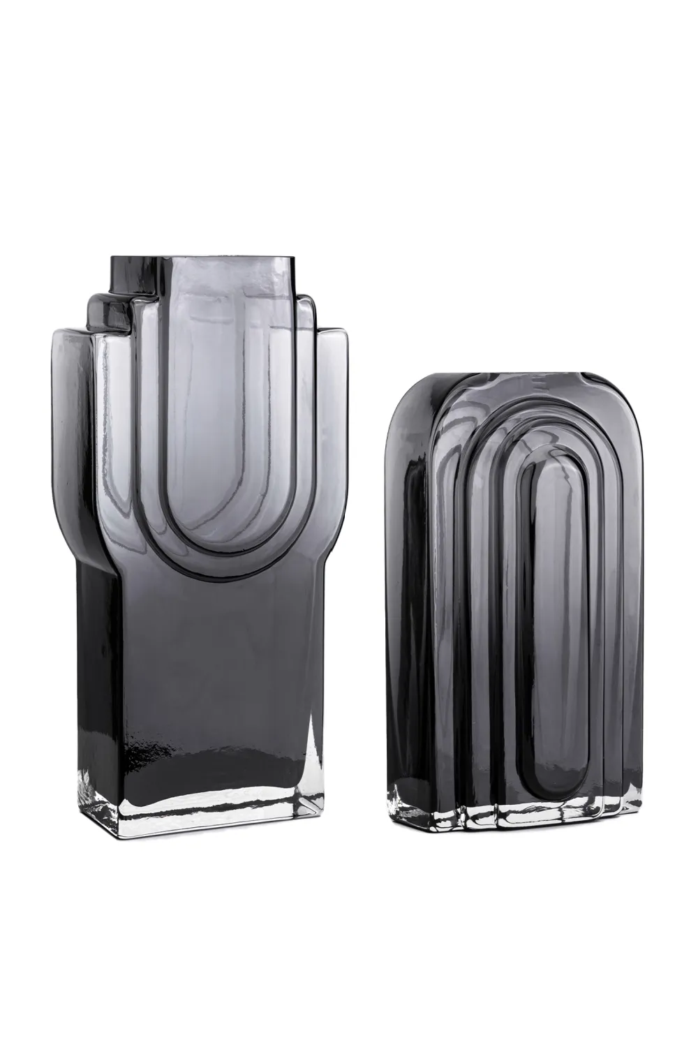 Faceted Gray Glass Vase | Liang & Eimil Deco I