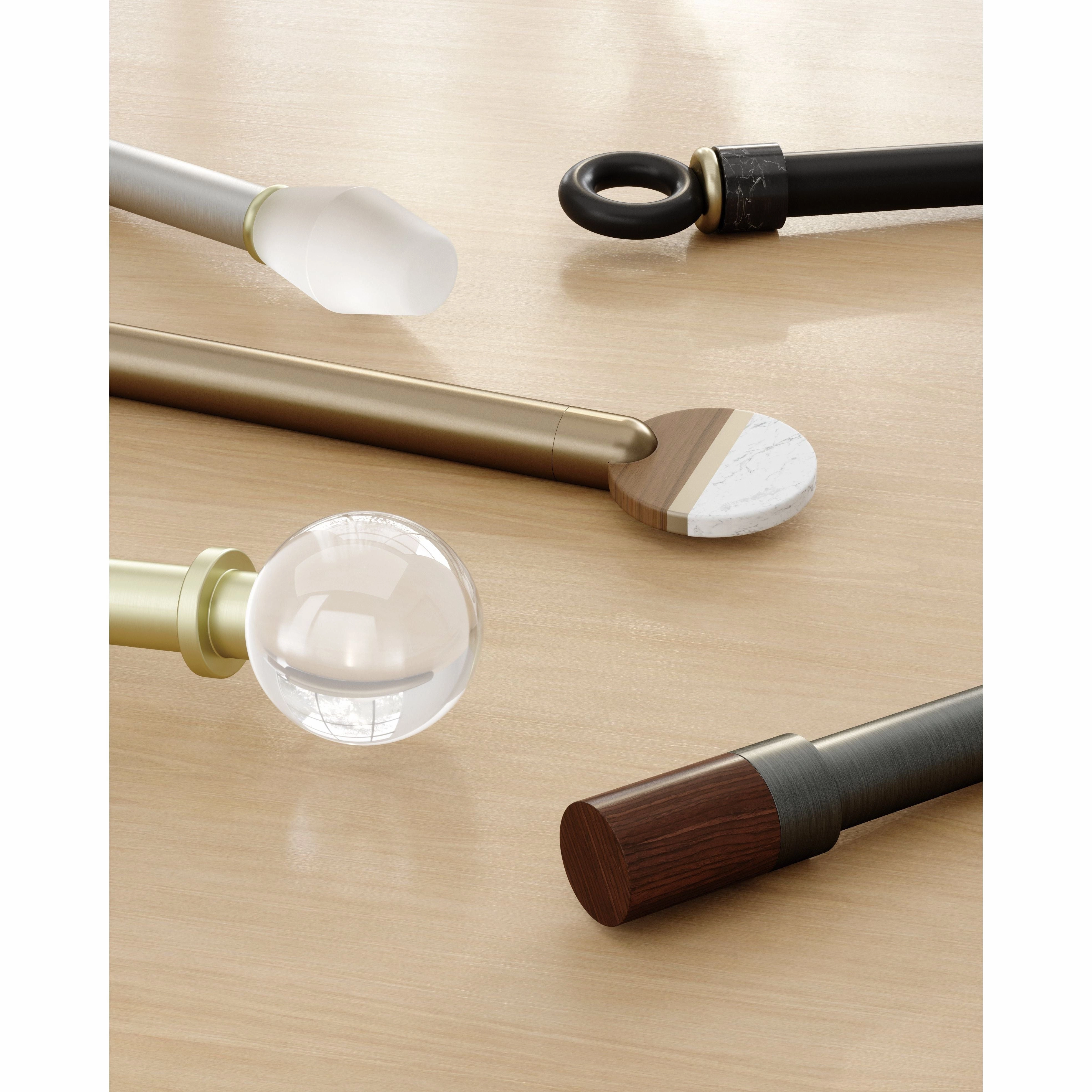 Fade Knob 1" Adjustable Curtain Rod