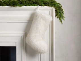 Fairbanks Faux Fur Stocking Home Decor & Accessories,decorative home accessories