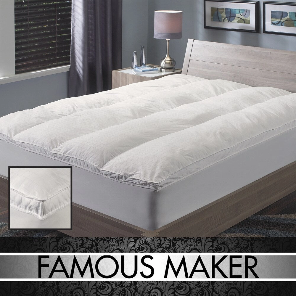 Famous Maker 300 Thread Count Extra Support Fiberbed mattress pads,mattress topper,bed protection