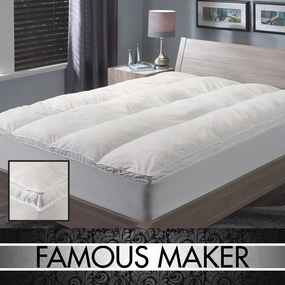 Famous Maker 300 Thread Count Extra Support Fiberbed mattress pads,mattress topper,bed protection