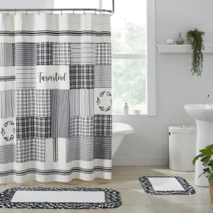 Farmstead Black Patchwork Shower Curtain Lighting,Lamps Fixtures