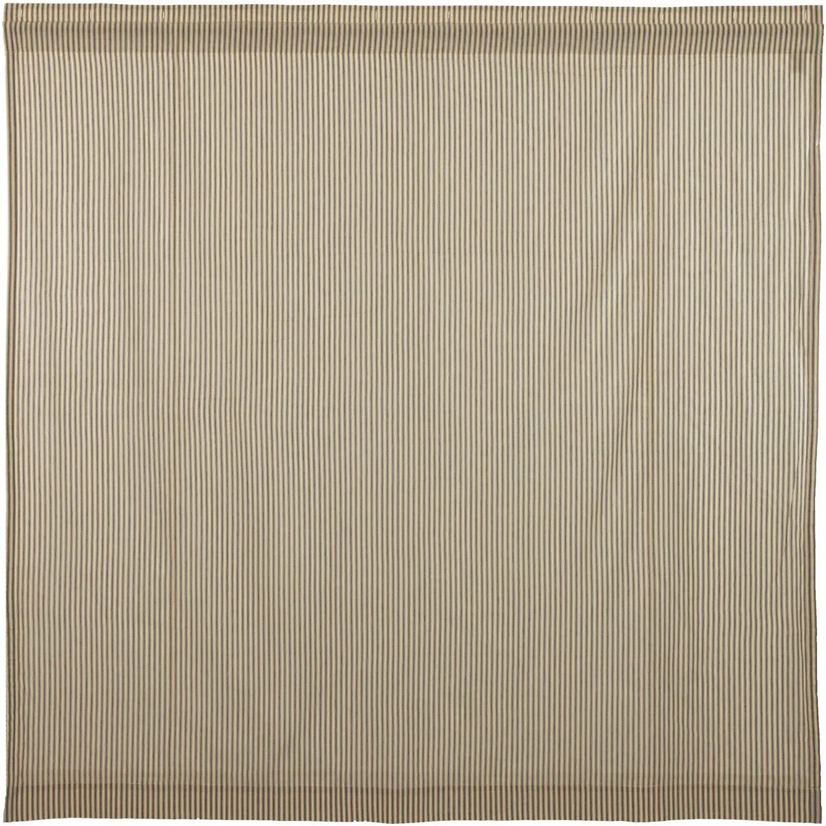 Farmstead Charcoal Ticking Stripe Shower Curtain