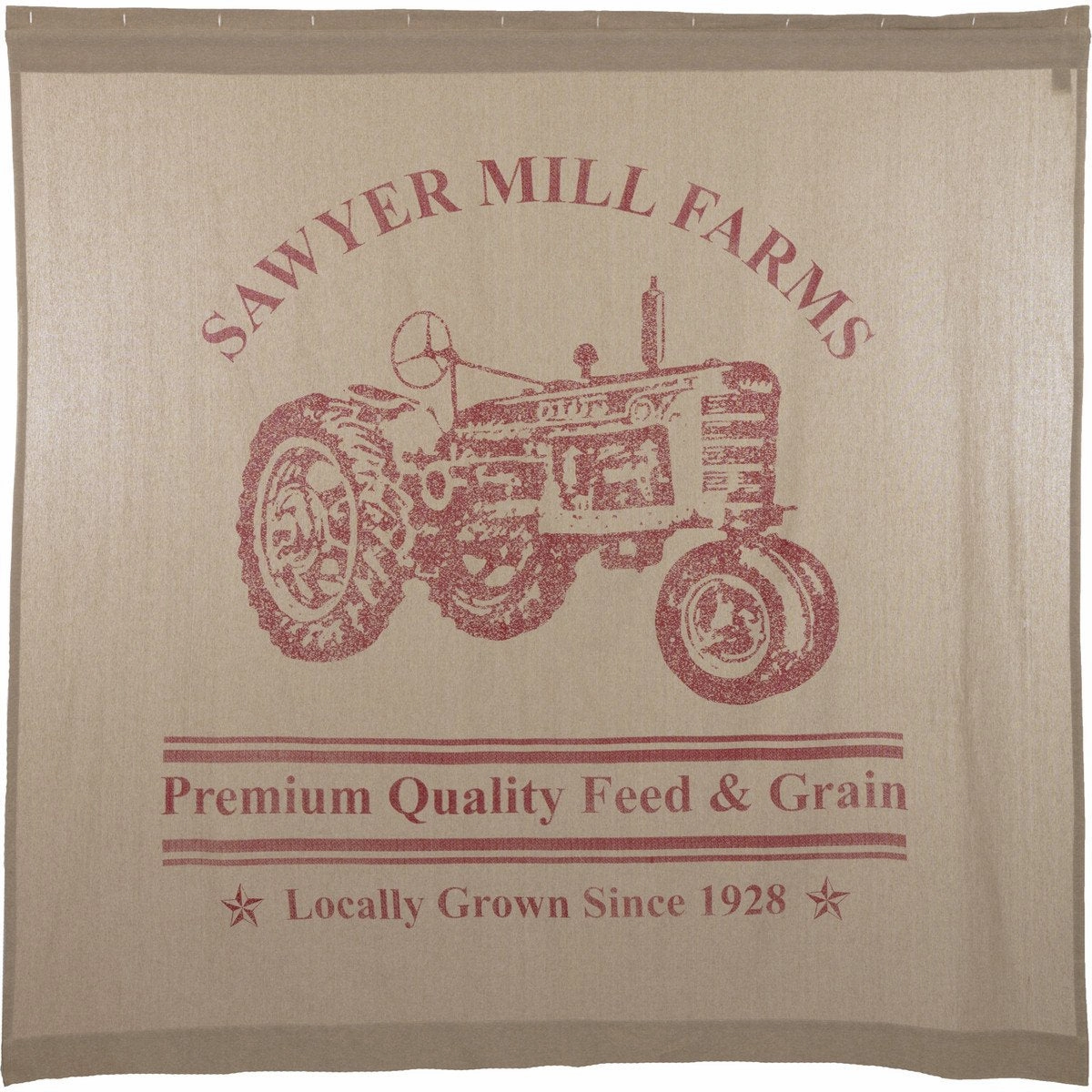 Farmstead Red Tractor Shower Curtain