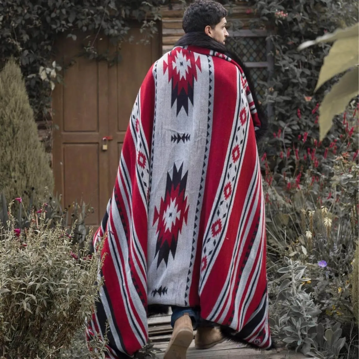 Faux Fur Aztec Blanket - 4 Colors