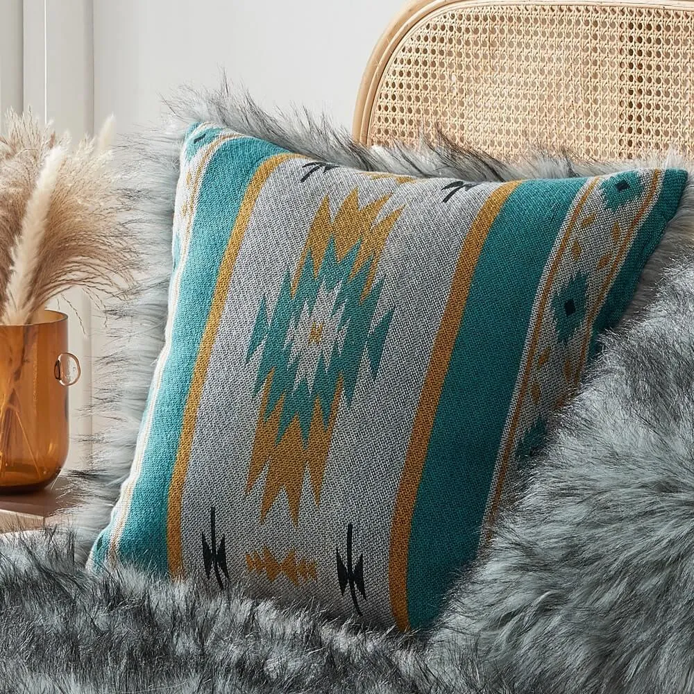 Faux Fur Aztec Pillow Covers