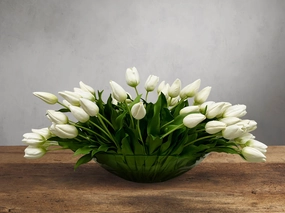 Faux Bountiful White Tulips in Vase Home Decor & Accessories,decorative home accessories