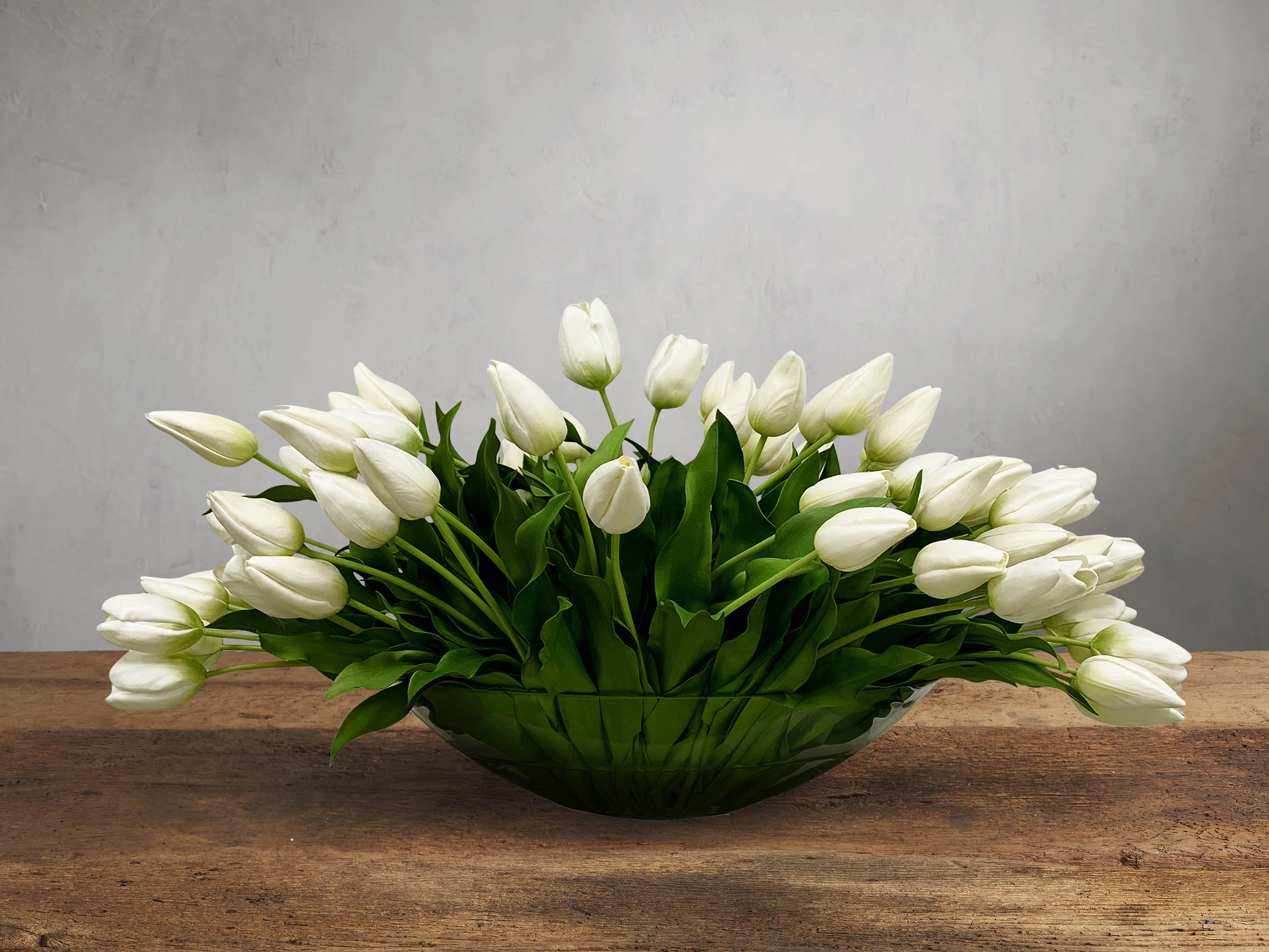 Faux Bountiful White Tulips in Vase Home Decor & Accessories,decorative home accessories