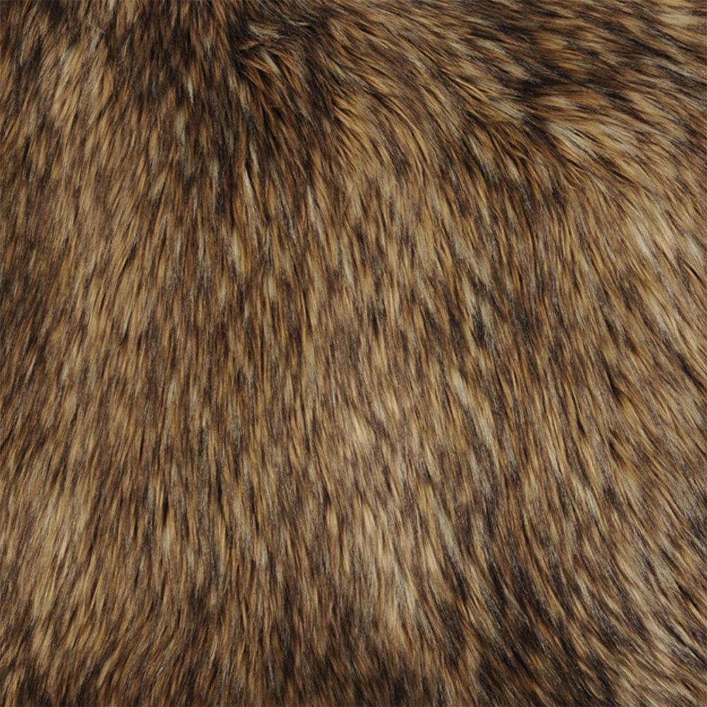 Faux Coyote Pelt Oblong Accent Pillow