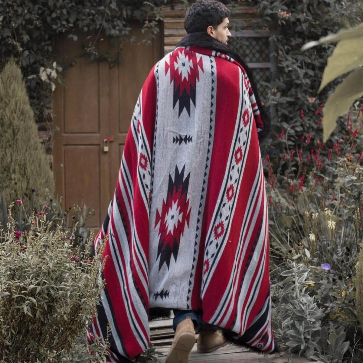 Faux Fur Aztec Blanket - 4 Colors