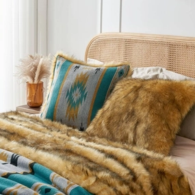 Faux Fur Aztec Pillow Covers storage cart, utility cart