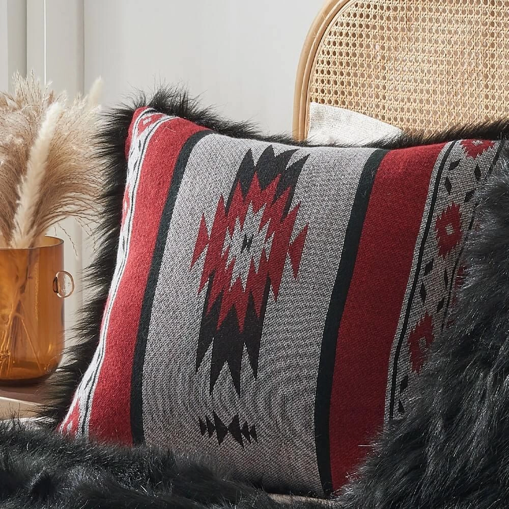 Faux Fur Aztec Pillow Covers