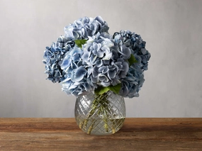 Faux Hydrangea in Cut Glass Home Decor & Accessories,decorative home accessories